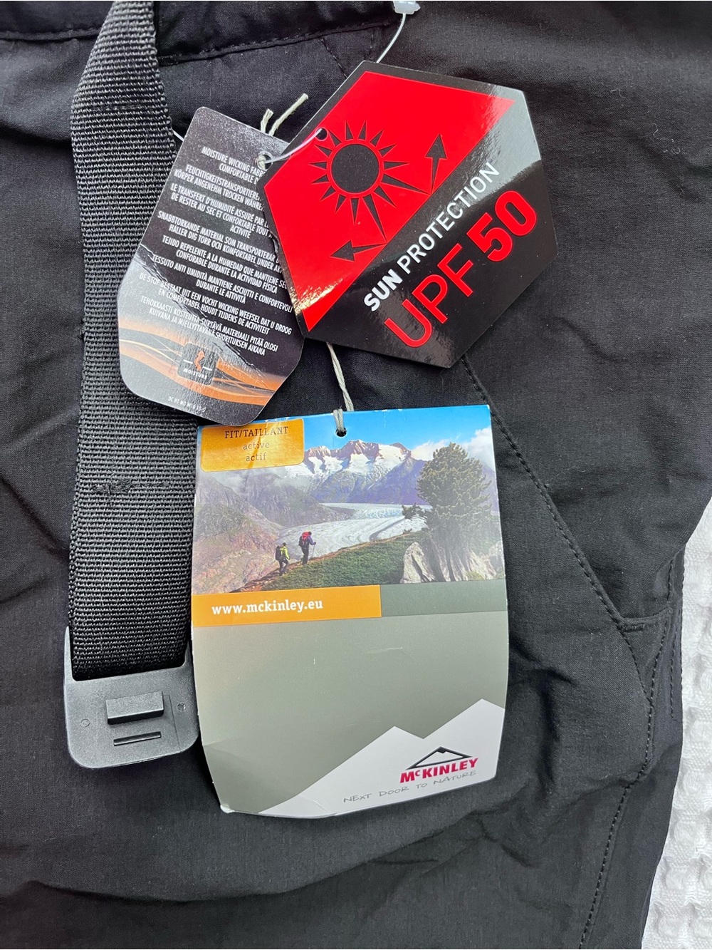 McKINLEY Men’s Hiking Pants L/G Black UPF 50 Outdoor Trekking NWT - Picture 4 of 7